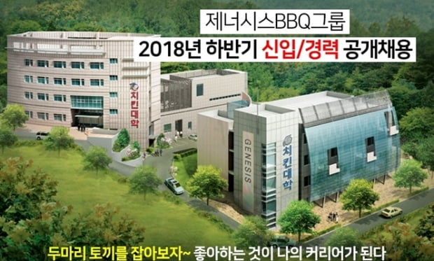 제너시스BBQ, 2018년 하반기 신입사원 공개채용