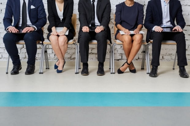 Business people waiting for job interview - human resources concept