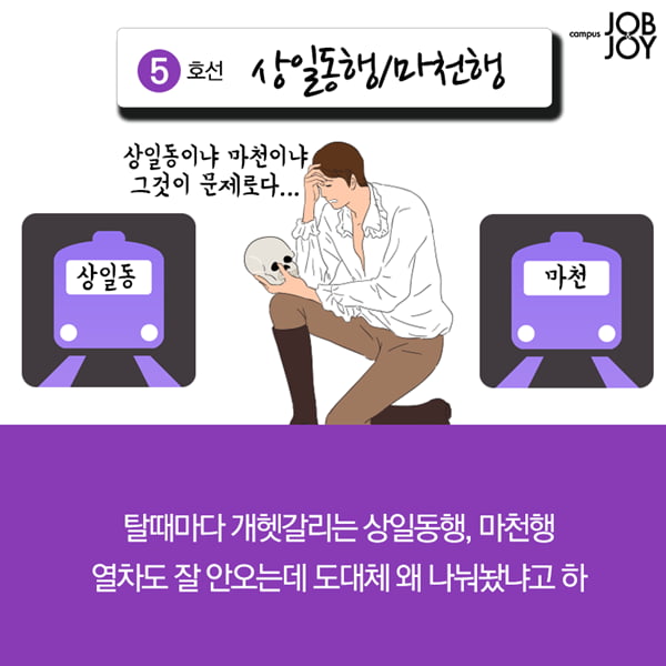 [카드뉴스] 내가 타면 지옥철, 지하철 노선별 빡침 구간