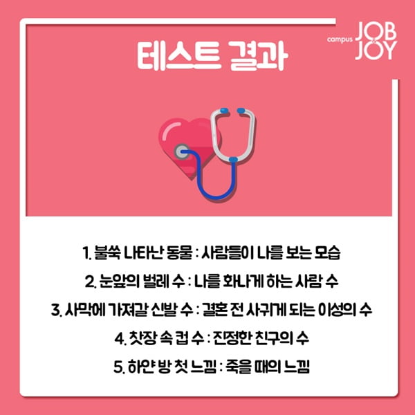 [카드뉴스] 소름돋는 심리테스트 현재 심리상태 알려주는 심리테스트