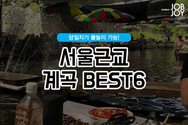 [카드뉴스] 서울근교 계곡 best6 당일치기 물놀이