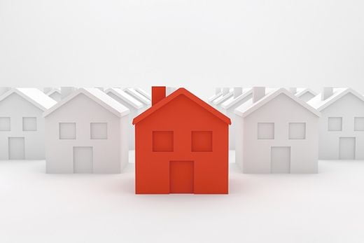 Mortgage, Miniature Houses, Investment, Real Estate Concept on white color background.