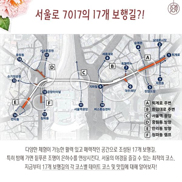[카드뉴스] 서울로 7017 데이트, 여행코스 및 맛집 7017배 즐기기