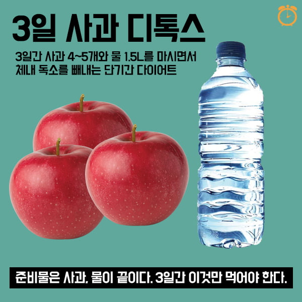 3일만에 살빼는 사과 디톡스 체험기