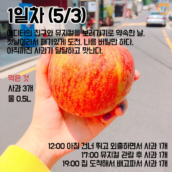 3일만에 살빼는 사과 디톡스 체험기