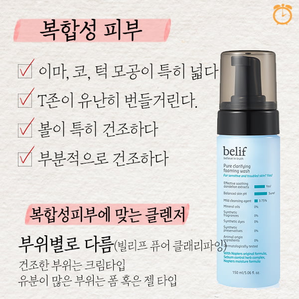 클렌저도 알고 쓰자, 내 피부 타입 체크