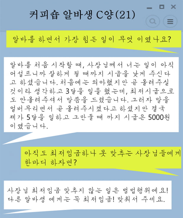 [대학생기자] 아프니까 청춘이다? 알바생들의 애환