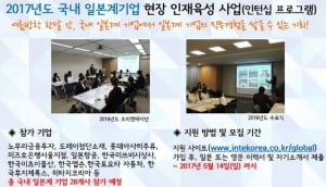 도레이·미츠비시 등 국내 일본계 기업 인턴 프로그램 열린다