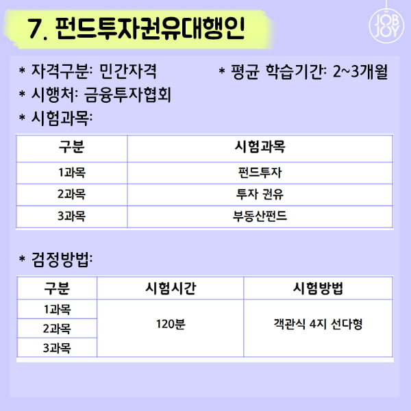 [카드뉴스] 잡앤조이 대학백서 6 - 취업깡패를 노린다 금융자격증 추천 12