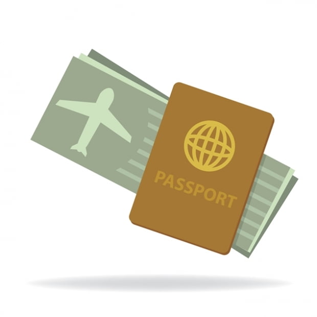 Passport and Flight Ticket