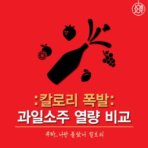 [카드뉴스] 칼로리 폭발, 과일소주 열량 비교