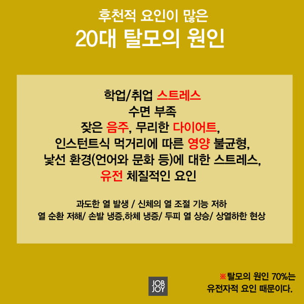 [카드뉴스] 꽃다운 20대, 자꾸 머리가 빠져요