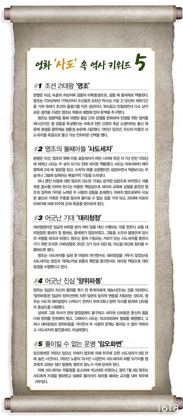 역사상 가장 비극적인 가족사 영화 사도