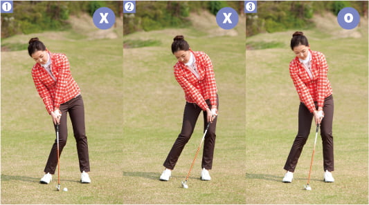 [Golf] 좋은 임팩트 구사하기, 어드레스 때 만든 몸의 각도 스윙 때까지 유지해야