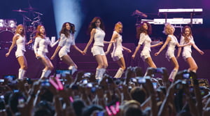 South Korean pop girl group Girl's Generation perform during the Twin Towers Alive concert, held in conjunction with the Malaysian Formula One Grand Prix in Kuala Lumpur, Malaysia, Friday, March 23, 2012. (AP Photo/Ching Kien Huo)