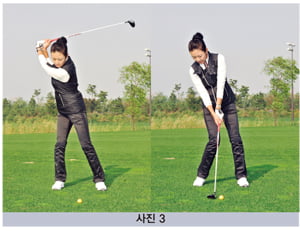 [Golf] 체중 왼쪽에 두고 스리쿼터 스윙해야