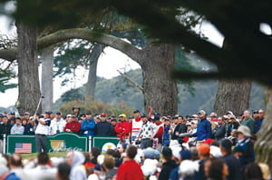 SAN FRANCISCO - OCTOBER 10:  Phil Mickelson of the USA Team hits his tee shot on the eighth hole during the Day Three Afternoon Fourball Matches of The Presidents Cup at Harding Park Golf Course on October 10, 2009 in San Francisco, California.  (Photo by Scott Halleran/Getty Images) *** Local Caption *** Phil Mickelson