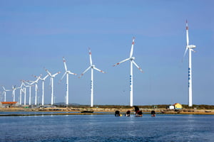 <YONHAP PHOTO-2708> (110517) -- RONGCHENG, May 17, 2011 (Xinhua) -- Photo taken on May 17, 2011 shows windmill power generators in Rongcheng City, east China's Shandong Province, May 16, 2011. 
The coastal Rongcheng City has attracted such large energy companies as Huaneng Group to invest wind power projects with the operational and under-construction installed capacity totaling 25,000 kW and accumulative electricity generation of 600 million kWh. (Xinhua/Guo Xulei) (lfj)
/2011-05-17 23:20:17/
<저작권자 ⓒ 1980-2011 ㈜연합뉴스. 무단 전재 재배포 금지.>