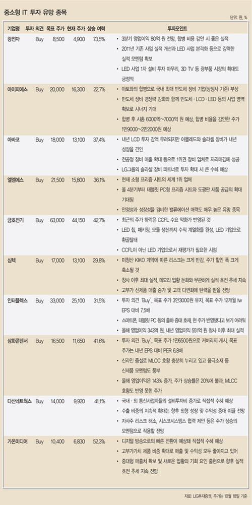 [화제의 리포트] 중소형 IT주 ‘실적·상승 모멘텀’ 주목