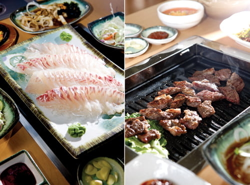 [맛집 & 멋집] 고급 한우와 활어회의 조화