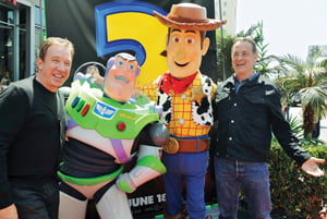 Tim Allen, left, and Tom Hanks arrive at the world premiere of Toy Story 3 on Sunday June 13, 2010 at The El Capitan Theater in Los Angeles. (AP Photo/Katy Winn)
