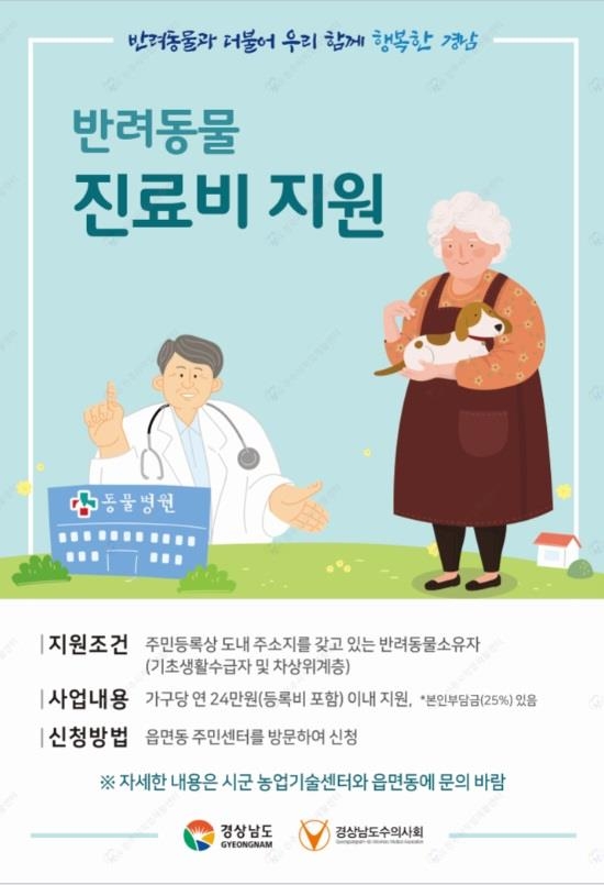 "저소득층 반려동물 진료비 지원합니다"…경남도, 신청자 접수