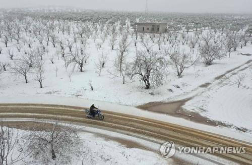 지중해 인근 중동지역에도 한파…산악지대 최대 20㎝ 폭설도