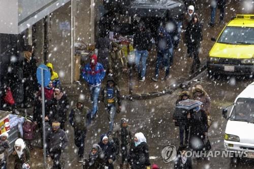 지중해 인근 중동지역에도 한파…산악지대 최대 20㎝ 폭설도