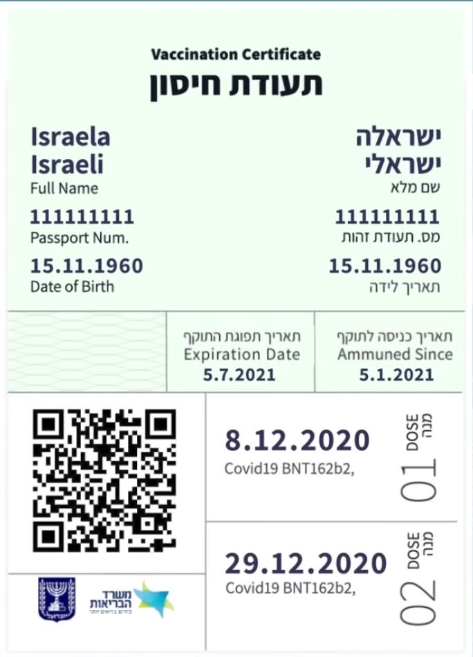이스라엘서 '백신 여권' 발행 앞두고 벌써 위조 움직임
