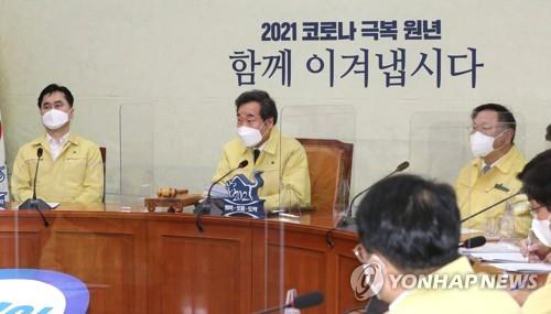 與, '소득하위 40%' 재난지원금 일괄지원 압박