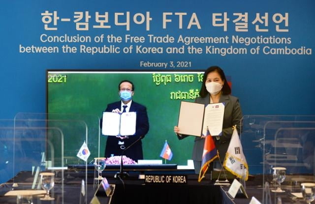 한국-캄보디아 FTA 최종 타결…자동차·기계 수출 확대 기대