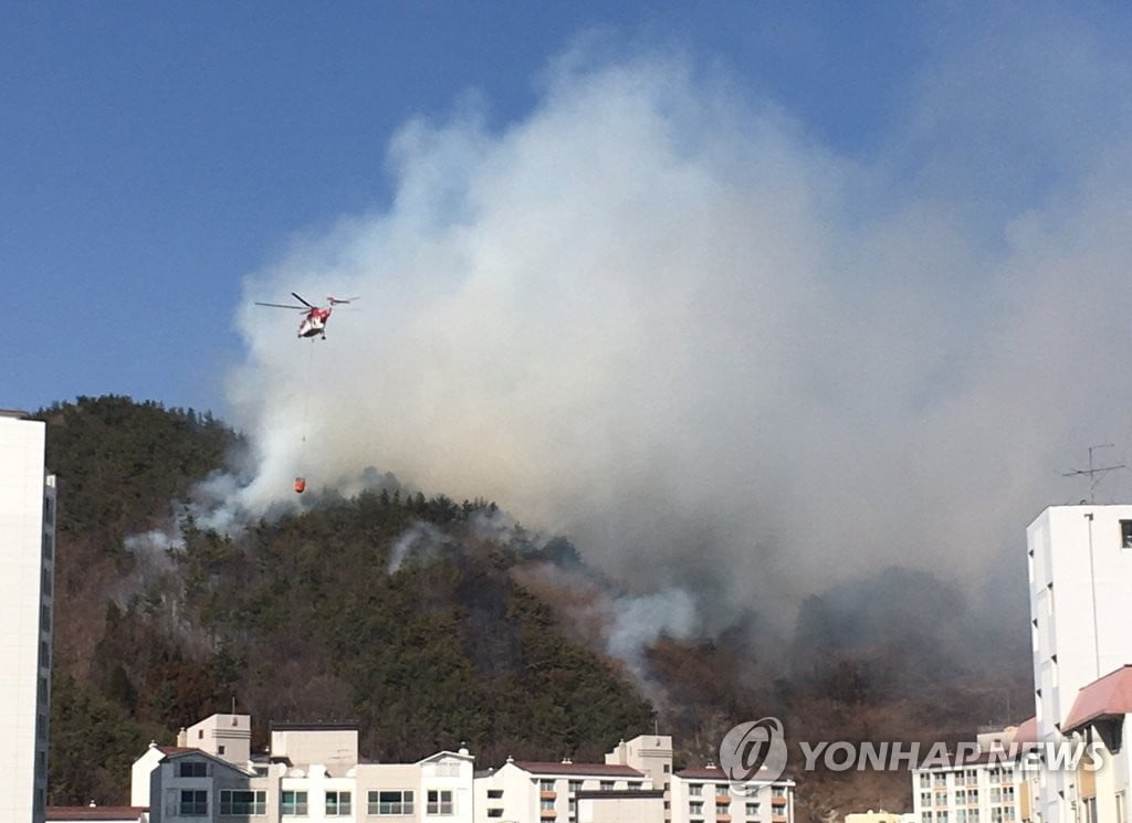 광양 가야산 불 9시간 넘게 계속 중…"완진에 시간 소요"