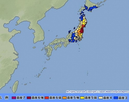 일본 후쿠시마 앞바다 규모 7.3 강진…부상자 100명 넘어