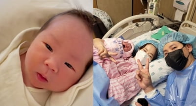 박은영, 생후 7일된 아들 공개..."엉또 누구 닮았나요?"