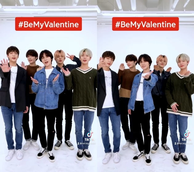 그룹투모로우바이투게더_#bemyvalentine 캠페인 / 사진제공=빅히트엔터테인먼트