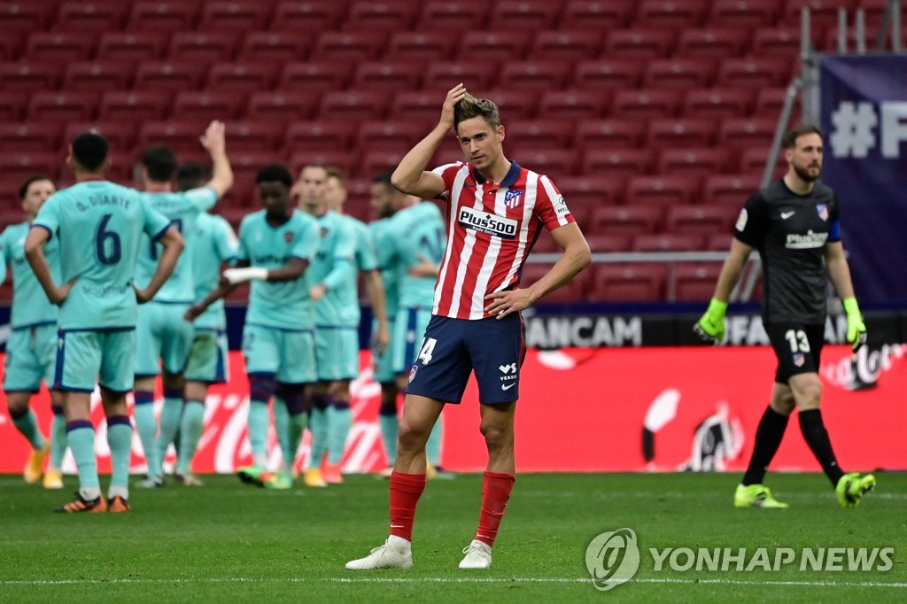 '라리가 선두' AT마드리드 '유효슛 1개' 레반테에 0-2 패배