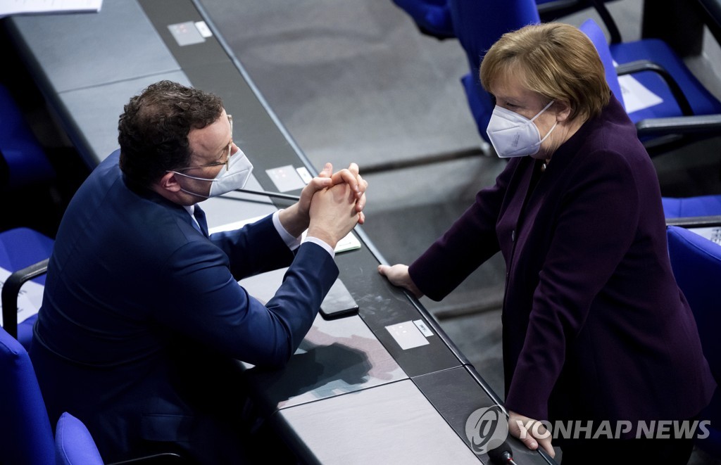 메르켈 "변이바이러스 신규확진 20% 추정"…독일 봉쇄연장할 듯