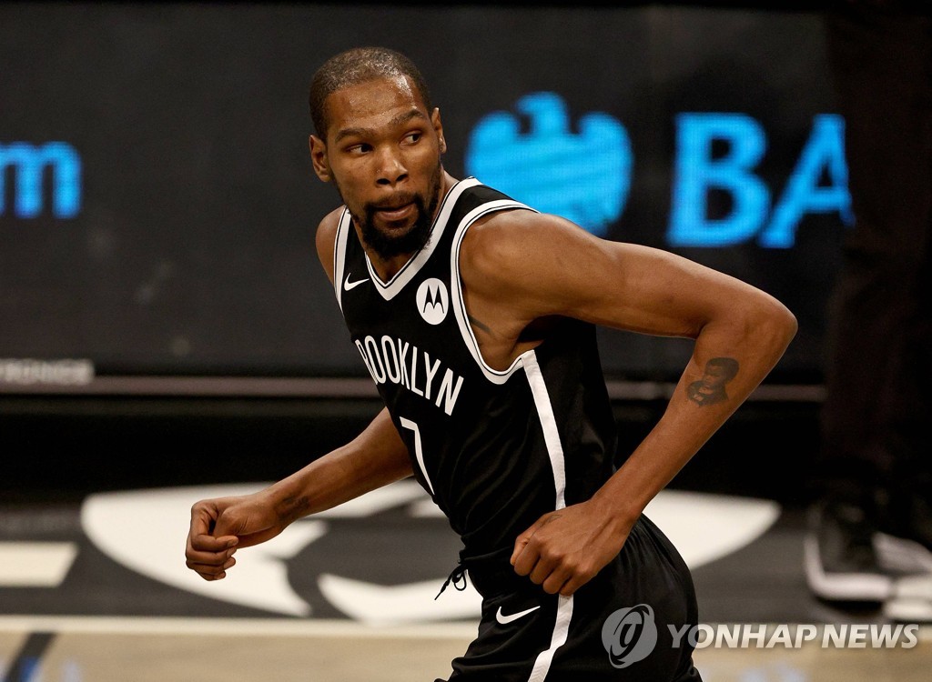 '햄스트링 부상' 듀랜트, NBA 올스타전 불참…사보니스로 대체