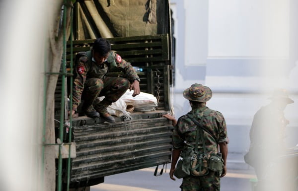 미얀마 군인/사진=EPA