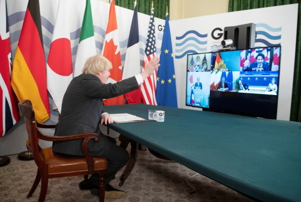 G7 정상화의에 참석한 존 보리스 영국 총리/사진=REUTERS