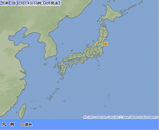 일본 후쿠시마 앞바다 규모 5.2 지진…여진 추정