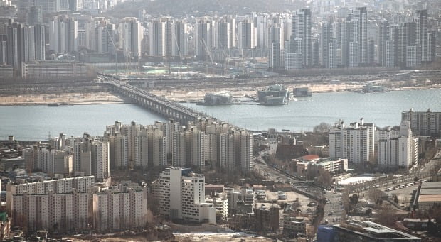 서울 남산에서 바라본 도심 아파트 단지 전경. /뉴스1