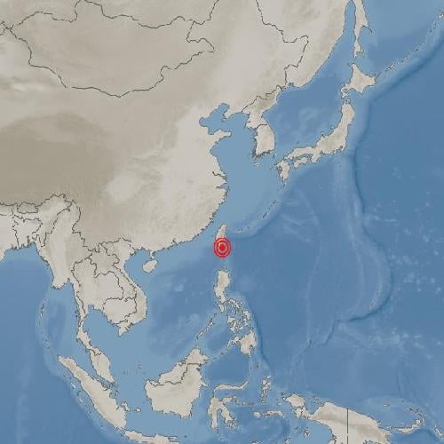 대만 카오슝 남동쪽 115km 해역에서 규모 5.8의 지진이 발생했다. /사진=기상청 