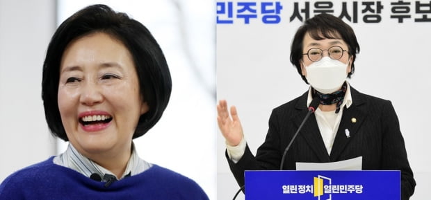 박영선 더불어민주당 서울시장 후보와 김진애 열린민주당 서울시장 후보. 사진=뉴스1