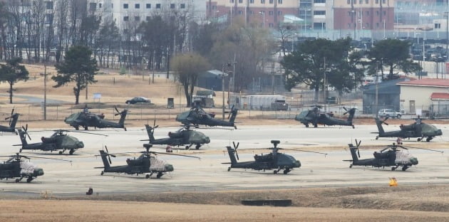 한미 연합군사훈련 실시를 하루 앞둔 지난 7일 경기 평택시 캠프 험프리스 모습./ 연합뉴스