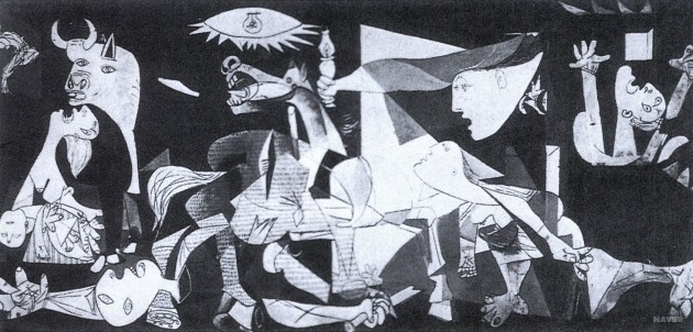 스페인 내전의 비극을  그린 피카소의 '게르니카'.