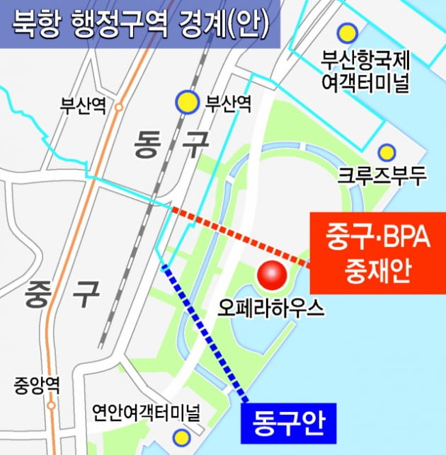 부산- 북항재개발 지역 사진 및 지도