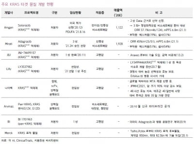 “K-RAS 억제제 개발 경쟁 치열…암젠·미라티·나이벡 등 주목”