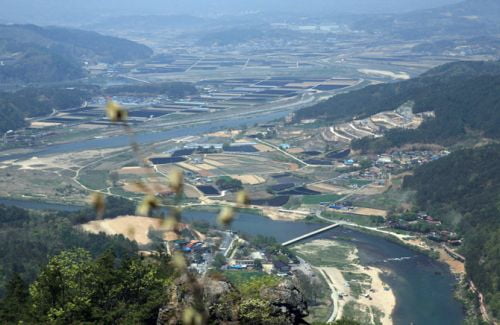 간절기에 찾은 금산 월영산