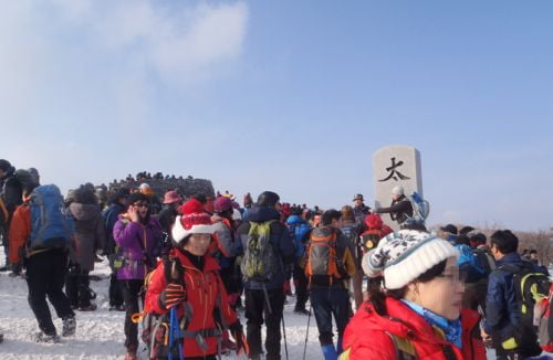 영험한 산, 겨울 태백산이 피곤하다.